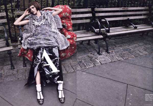 mcdean4 th Sasha Pivovarova is A 'Paper Bag Princess' for W September