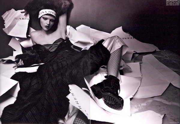 mcdean5 th Sasha Pivovarova is A 'Paper Bag Princess' for W September