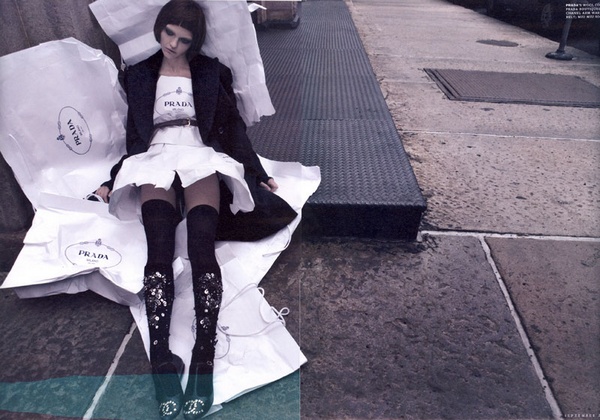 mcdean6 th Sasha Pivovarova is A 'Paper Bag Princess' for W September