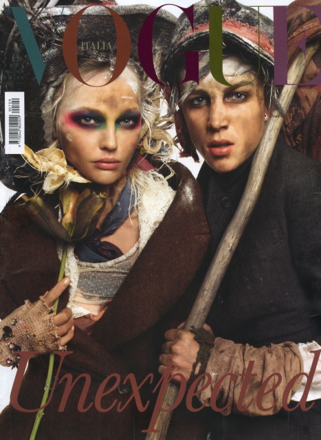 vogueit Vogue Italia September 2009   Sasha Pivovarova & Ash Stymest by Steven Meisel