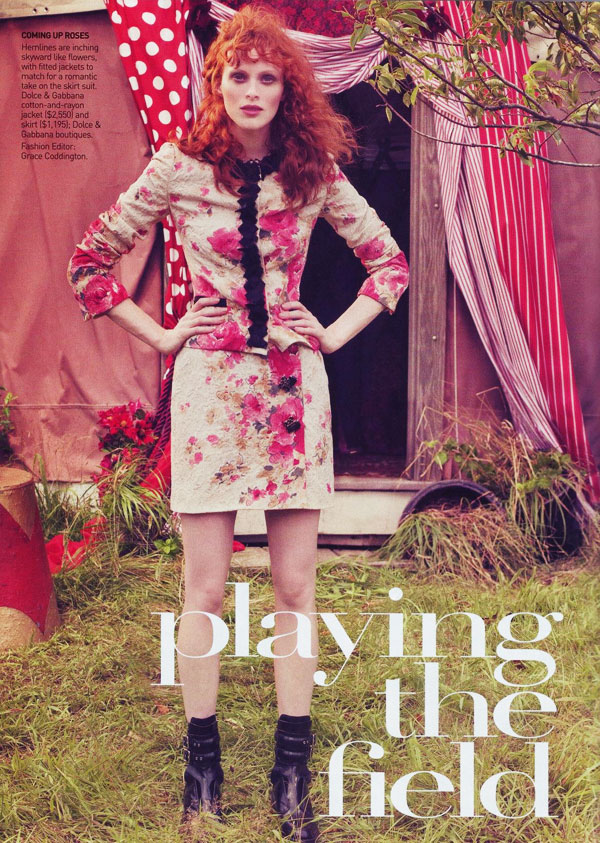 field1 Playing the Field | Karen Elson by Craig McDean for Vogue US
