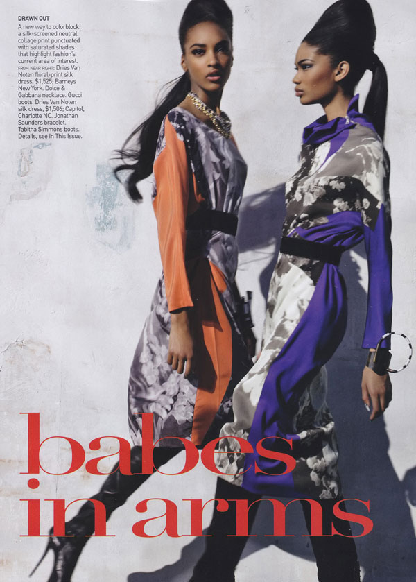 Jourdan & Chanel Are 'Babes In Arms' for Vogue US inarms2 Jourdan & Chanel Are 'Babes In Arms' for Vogue US