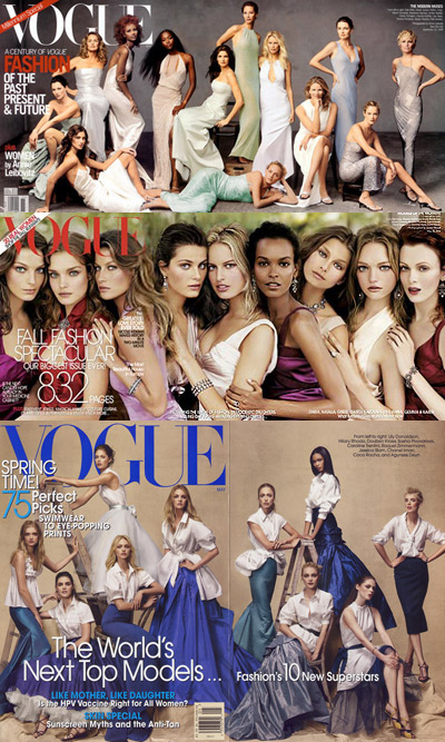 American Vogue's "Top Models" Issue voguepast1 American Vogue's "Top Models" Issue