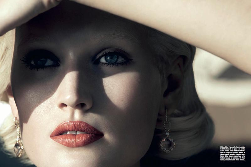 toni garrn3 Toni Garrn by Camilla Akrans for Vogue Italia April 2012