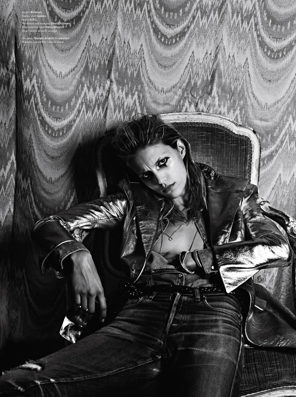 anja rubik Anja Rubik by Hedi Slimane for <em>V</em> #72