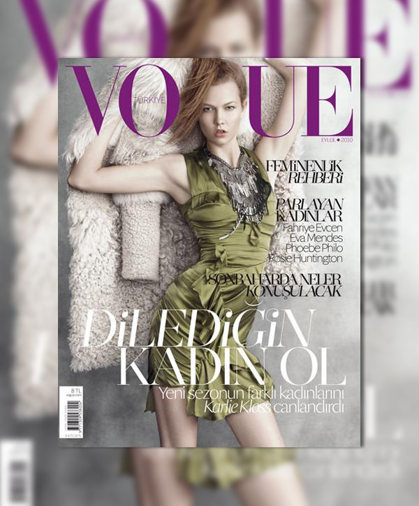 karliecover <em>Vogue Turkey</em> September 2010 Cover | Karlie Kloss by Max Vadukul