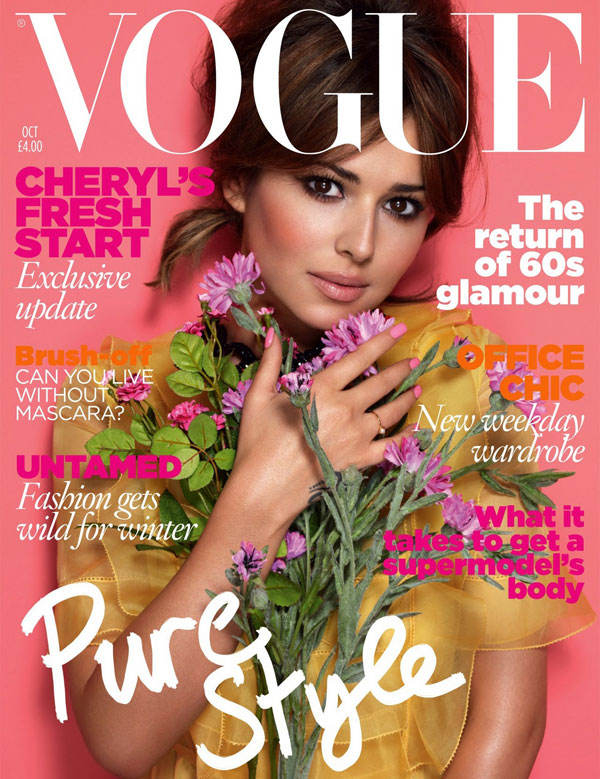 cherylcover <em>Vogue UK</em> October 2010 Cover | Cheryl Cole by Patrick Demarchelier