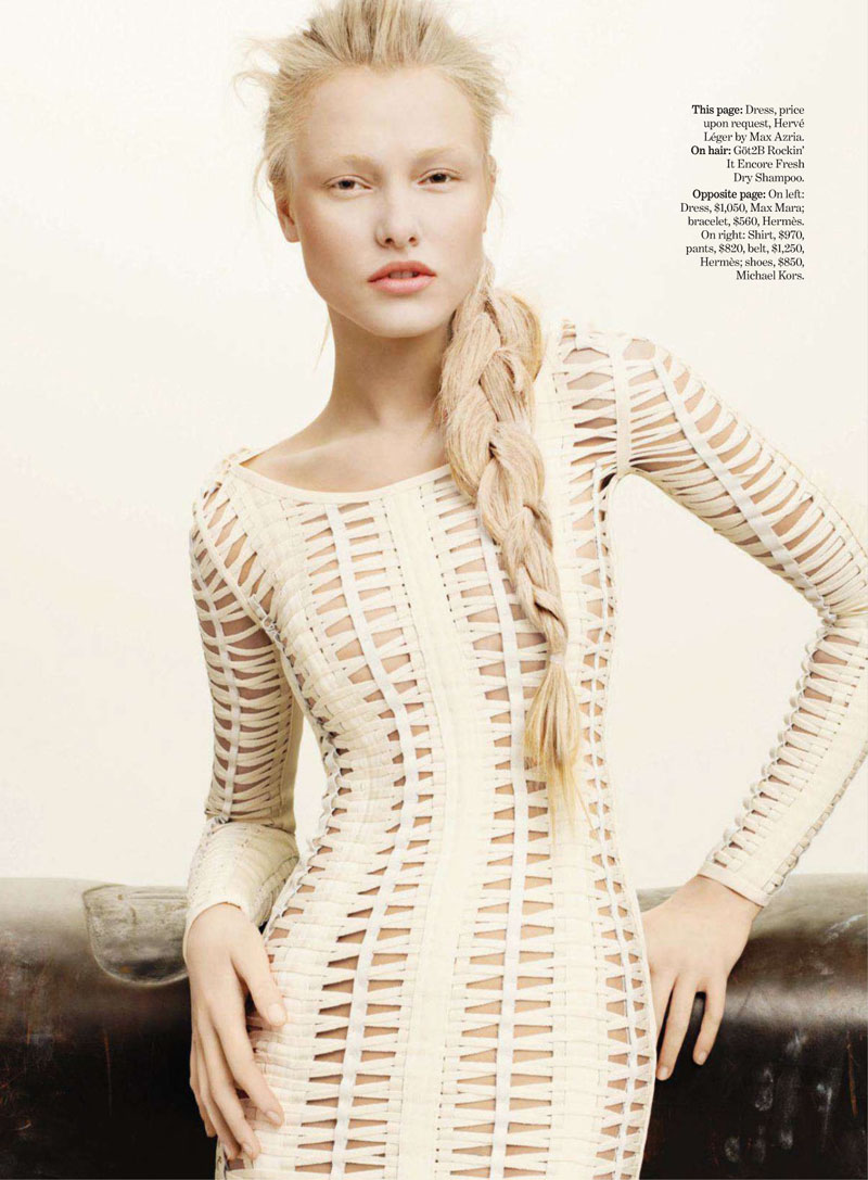 twin3 Ieva Aniulyte & Aida Aniulyte by Simon Burstall for <em>Marie Claire US</em> May 2011
