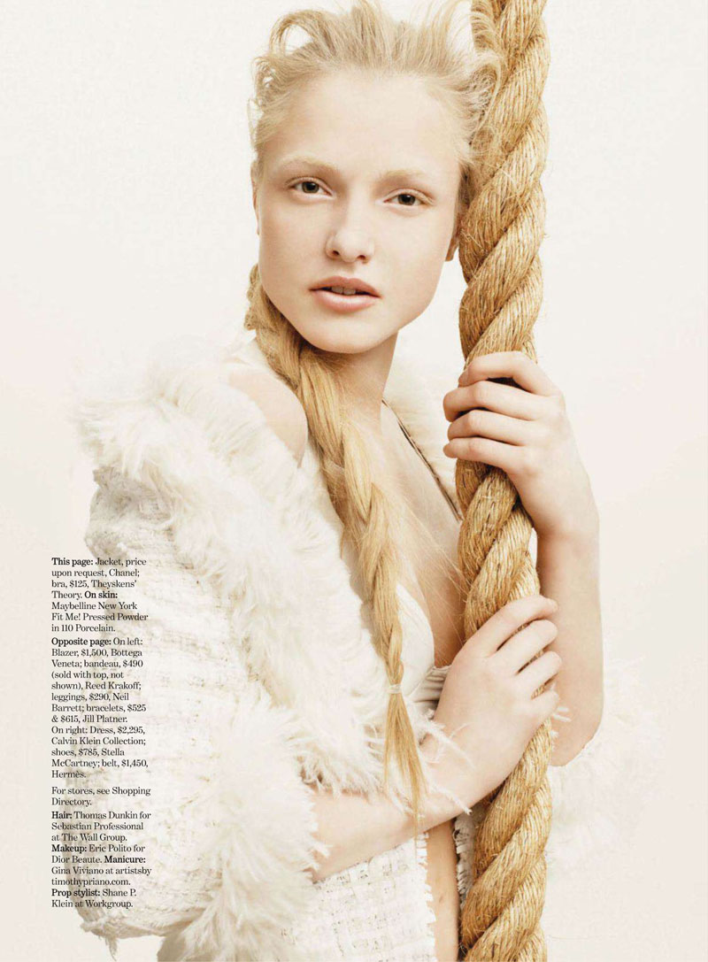 twin5 Ieva Aniulyte & Aida Aniulyte by Simon Burstall for <em>Marie Claire US</em> May 2011