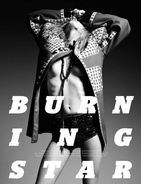 Camille Rowe by Michael Schwartz for <i>Black</i> #14 burning star2 Camille Rowe by Michael Schwartz for <i>Black</i> #14