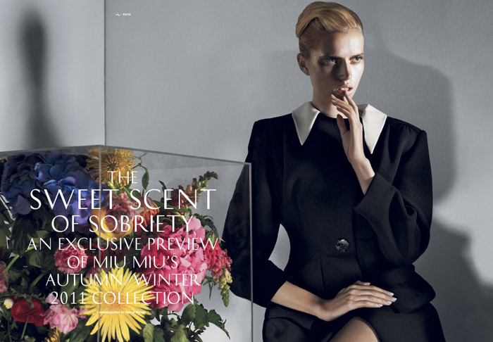 MiuMiu1 Cato Van Ee in Miu Miu for <i>Tank</i> Summer 2011 