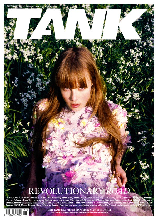 ediecover <em>Tank</em> Summer 2011 Cover | Edie Campbell by Viktor Vauthier