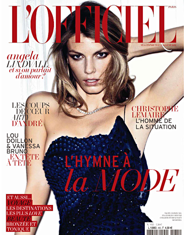 Angela Lindvall in Giorgio Armani for <em>LOfficiel Paris</em> May 2011 (Cover) angela cover Angela Lindvall in Giorgio Armani for <em>LOfficiel Paris</em> May 2011 (Cover)