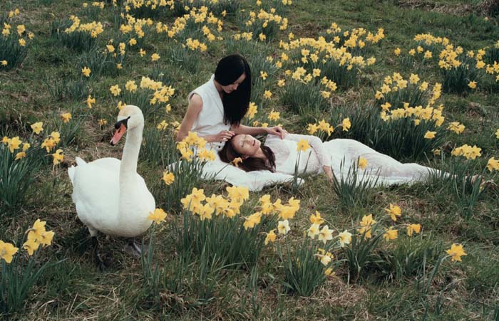 Liu Xu & Hyun Yi by Lina Scheynius for <em>Dazed & Confused</em> June 2011 flowers Liu Xu & Hyun Yi by Lina Scheynius for <em>Dazed & Confused</em> June 2011