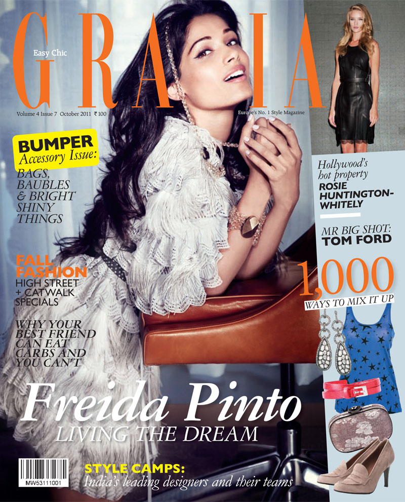 Freida Pinto by Julia Kennedy for Grazia India October 2011
