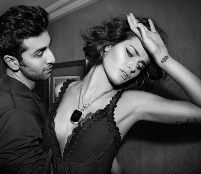 Isabeli Fontana & Ranbir Kapoor by Marc Hom for Vogue India