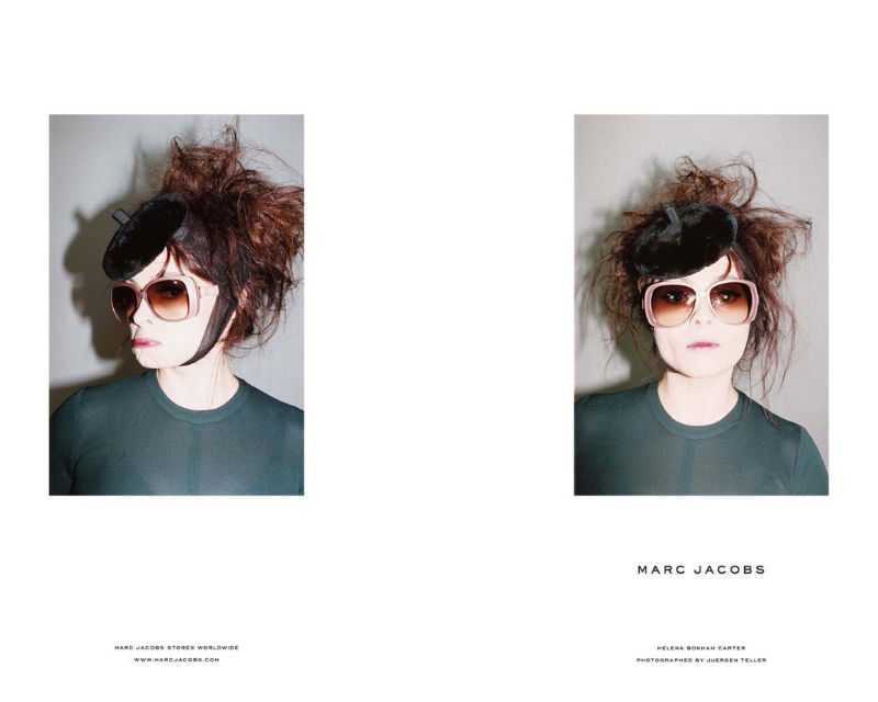 For Marc Jacob's fall advertisements, actress Helen Boham Carter played up her quirky side. / Photo by Juergen Teller