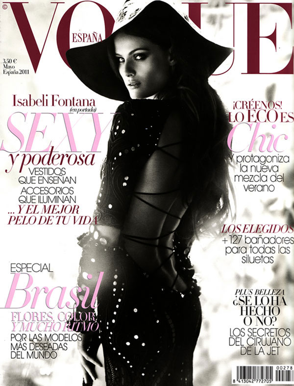 Isabeli Fontana showed off her sweet side for the May edition of Vogue Spain. / Photo by Greg Kadel